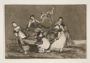 Disparate femenino, pl. 1 aus der Serie Los proverbios