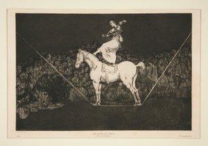 Pünktlicher Unsinn, unnummerierte Platte aus der Serie Die Sprichwörter von Francisco de Goya