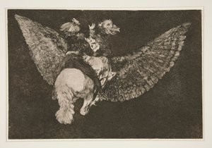 Disparate volante (Fliegende Torheit), pl. 5 aus der Serie Los proverbios