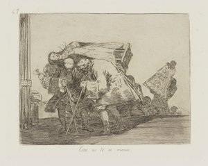 Esta no lo es menos. (Dies ist nicht weniger so), pl. 67 aus der Serie Los desastres de la guerra (Die Schrecken des Krieges) von Francisco de Goya