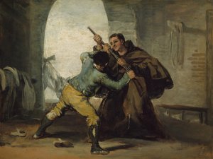Bruder Pedro entreißt El Maragato die Waffe von Francisco de Goya