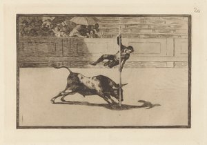 Leichtigkeit und Kühnheit von Juanito Apinani in [der Arena] in Madrid, Platte 20 aus La tauromaquia von Francisco de Goya