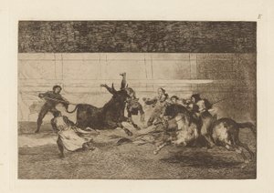 Mort de Pepe Illo (Tod von Pepe Illo, 2. Komposition), Platte E aus La tauromaquia (dritte Ausgabe)