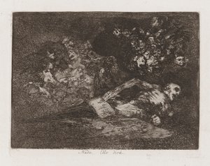 Nada. [Ello dir?] (Nichts. Das Ereignis wird es zeigen), Platte 69 aus Los desastres de la guerra (Die Schrecken des Krieges) von Francisco de Goya