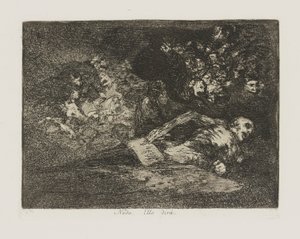 Nada. Ello dirá. (Nichts. Das Ereignis wird es zeigen.), Platte 69 aus der Serie Los desastres de la guerra (Die Schrecken des Krieges) von Francisco de Goya