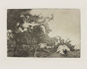 No se convienen. (Sie stimmen nicht überein.), pl. 17 aus der Serie Los desastres de la guerra (Die Schrecken des Krieges) von Francisco de Goya