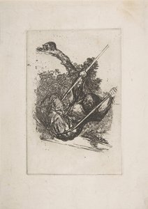 Alte Frau auf einer Schaukel von Francisco de Goya