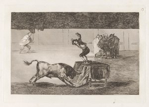 Otra locura suya en la misma plaza, Platte 19 aus La tauromaquia von Francisco de Goya