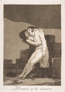 Platte 10 aus Los Caprichos: Liebe und Tod El amor y la muerte, 1799 von Francisco de Goya