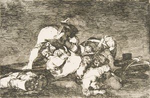 Tafel 10 aus Die Schrecken des Krieges: Auch diese nicht. Tampoc..., 1810