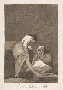 Tafel 17 aus Los Caprichos: Es ist schön gespannt Bien tirada está von Francisco de Goya