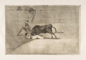 Der unglückliche Tod von Pepe Illo in der Arena von Madrid, 1816 von Francisco de Goya