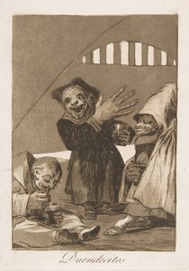 Tafel 49 aus Los Caprichos: Kobolde Duendecitos von Francisco de Goya