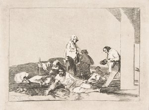 Tafel 58 aus Die Schrecken des Krieges: Es nützt nichts zu weinen ..., 1811-12 von Francisco de Goya