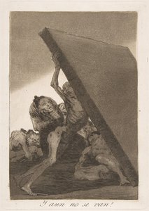 Tafel 59 aus Los Caprichos: Und immer noch gehen sie nicht! Y aun no se van!, 1799 von Francisco de Goya