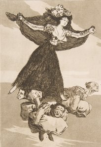 Tafel 61 aus Los Caprichos: Sie sind geflogen Volaverunt, 1799