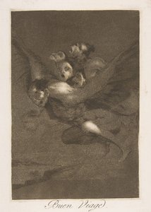 Tafel 64 aus Los Caprichos: Bon voyage von Francisco de Goya