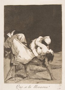 Platte 8 aus Los Caprichos: Sie haben sie entführt! Que se la llevaron!, 1799 von Francisco de Goya
