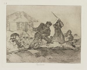 Populacho. (Pöbel.), Platte 28 aus der Serie Los desastres de la guerra (Die Schrecken des Krieges) von Francisco de Goya