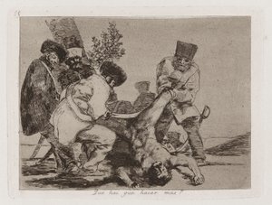 Was kann noch getan werden? (Que [sic] hai que hacer mas?), Platte 33 aus Los desastres de la guerra (Die Schrecken des Krieges) von Francisco de Goya