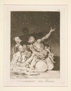 Wenn der Tag anbricht, werden wir losziehen, Pl. 71 aus der Serie Los caprichos von Francisco de Goya