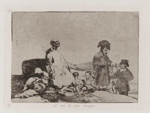 Si son de otro linaje (Vielleicht sind sie von einer anderen Rasse), Platte 61 aus Los desastres de la guerra (Die Schrecken des Krieges)