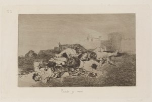 Tanto y mas, Platte 22 aus Los desastres de la guerra von Francisco de Goya