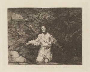 Traurige Vorahnungen dessen, was geschehen wird, Platte 1 aus der Serie Die Schrecken des Krieges von Francisco de Goya
