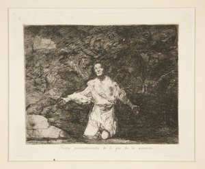 Tristes presentimientos de lo que ha de acontecer, pl. 1 aus Los desastres de la guerra von Francisco de Goya