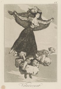 Volaverunt. (Sie sind geflogen.), Platte 61 aus der Serie Los caprichos