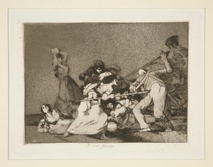 Und sie sind wie wilde Bestien, Platte 5 aus Los desastres de la guerra (Die Schrecken des Krieges)