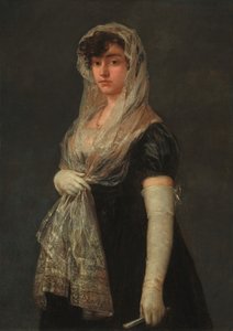 Junge Dame mit Mantilla und Basquina
