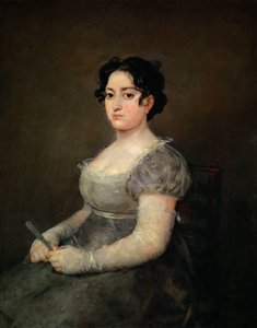 Porträt einer Dame mit einem Fächer