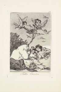 Alle werden fallen (Todos Caerán) Platte 19 aus: Los Caprichos von Francisco Jose de Goya y Lucientes