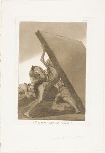 Und trotzdem gehen sie nicht!, Platte 59 aus Los Caprichos von Francisco Jose de Goya y Lucientes