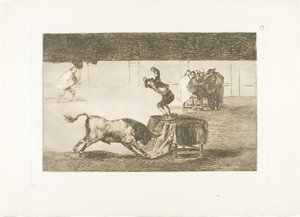 Ein weiterer Wahnsinn von ihm im selben Ring, Platte 19 aus Die Kunst des Stierkampfs von Francisco Jose de Goya y Lucientes