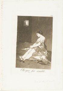 Weil sie empfänglich war, Platte 32 aus Los Caprichos von Francisco Jose de Goya y Lucientes
