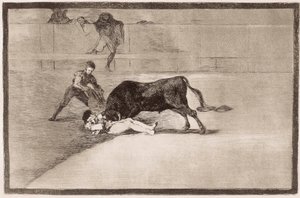Stierkampf: der unglückliche Tod von Pepe Hillo von Francisco de Goya