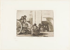 Wagenladungen zum Friedhof, Platte 64 aus Die Schrecken des Krieges von Francisco Jose de Goya y Lucientes