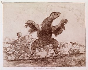 Kriegsschrecken: Der fleischfressende Geier von Francisco de Goya