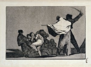 Disparate conocido, auch: Proverbio adicional: ¡Qué guerrero! von Francisco Jose de Goya y Lucientes