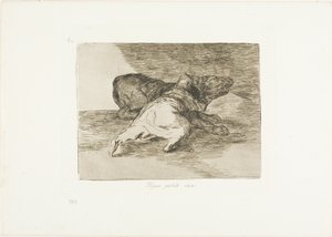 Er bekommt etwas davon, Platte 40 aus Die Schrecken des Krieges von Francisco Jose de Goya y Lucientes