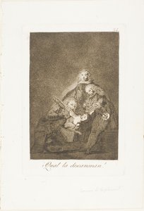 Wie sie sie rupfen, Platte 21 aus Los Caprichos von Francisco Jose de Goya y Lucientes