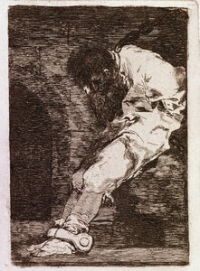 Wenn er ein Verbrecher ist, stirbt er schnell (Aquatinta, ca. 1810)