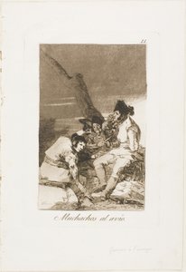Jungen machen sich bereit, Platte elf aus Los Caprichos von Francisco Jose de Goya y Lucientes