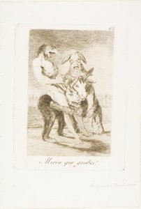 Schau, wie feierlich sie sind!, Platte 63 aus Los Caprichos von Francisco Jose de Goya y Lucientes
