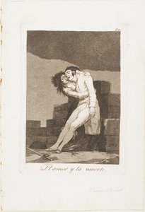 Liebe und Tod, Platte zehn aus Los Caprichos von Francisco Jose de Goya y Lucientes