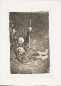 Alter Mann auf einer Schaukel von Francisco Jose de Goya y Lucientes