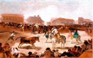 Soziale Themen der Akademie von San Fernando: „Stierkampf in einem Dorf“ von Francisco de Goya