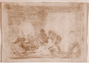 Die Schrecken des Krieges: Ein Mann Zeuge der Vergewaltigung seiner Frau von Francisco de Goya